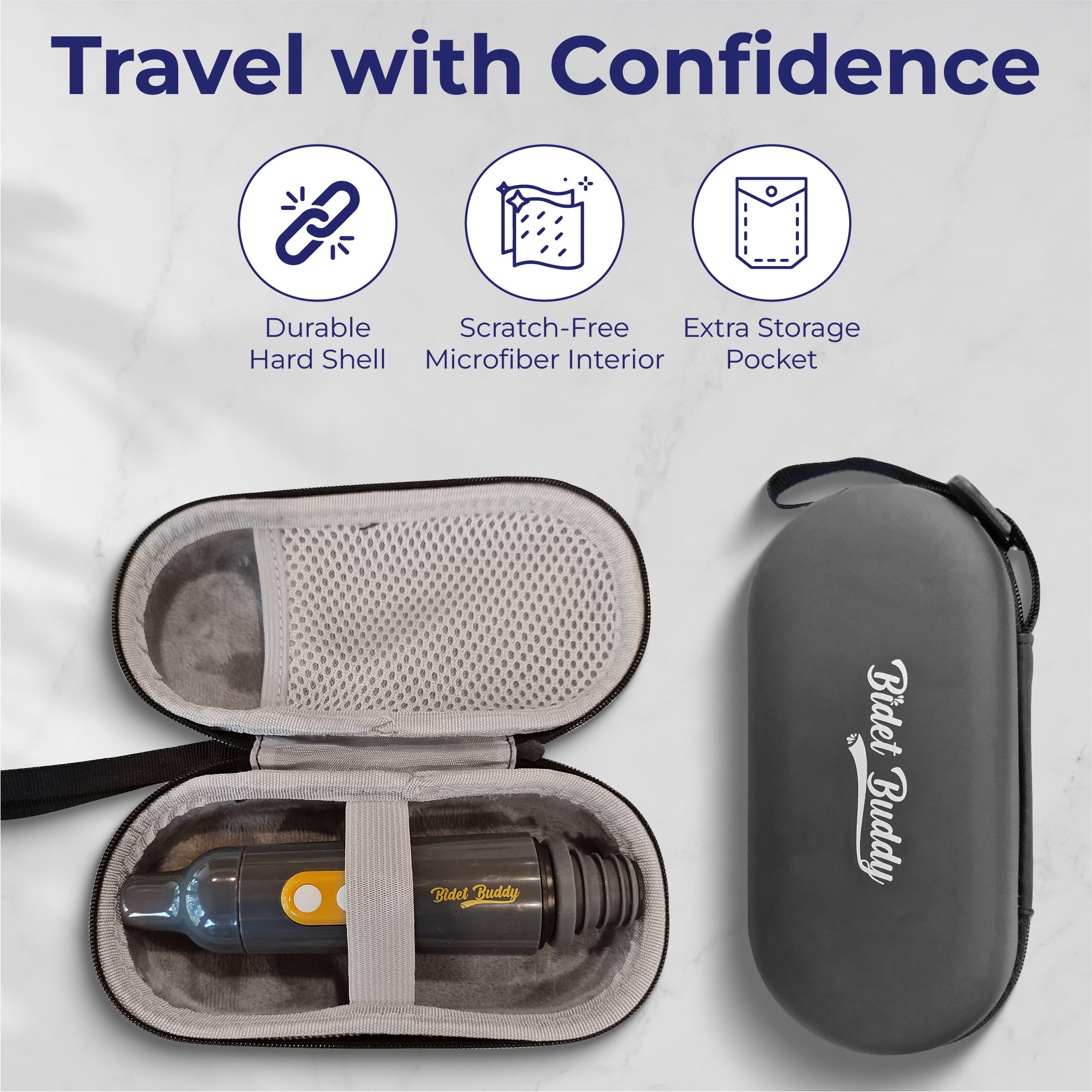 Premium small travel case for Bidet Buddy portable bidets