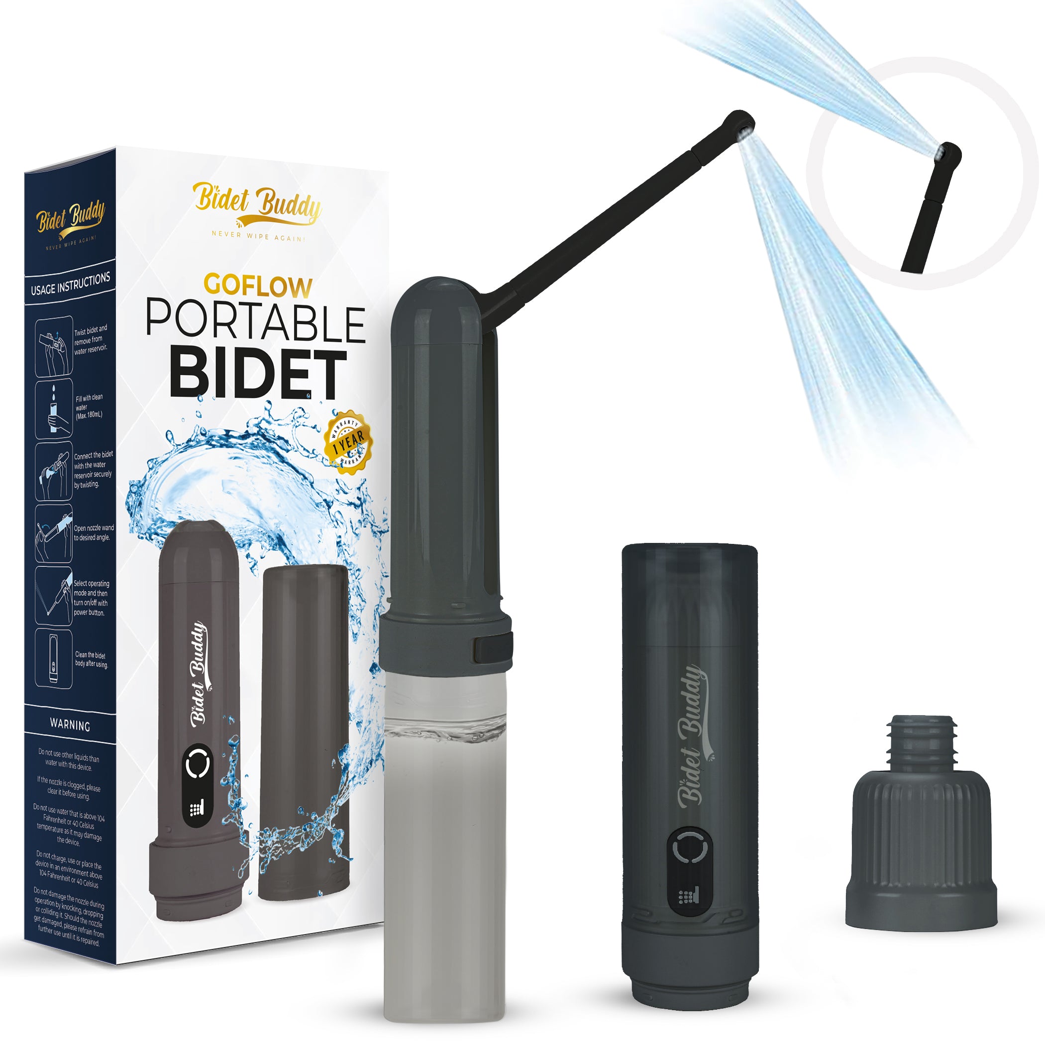 GoFlow Portable Bidet (Factory Blemished) – Bidet Buddy®