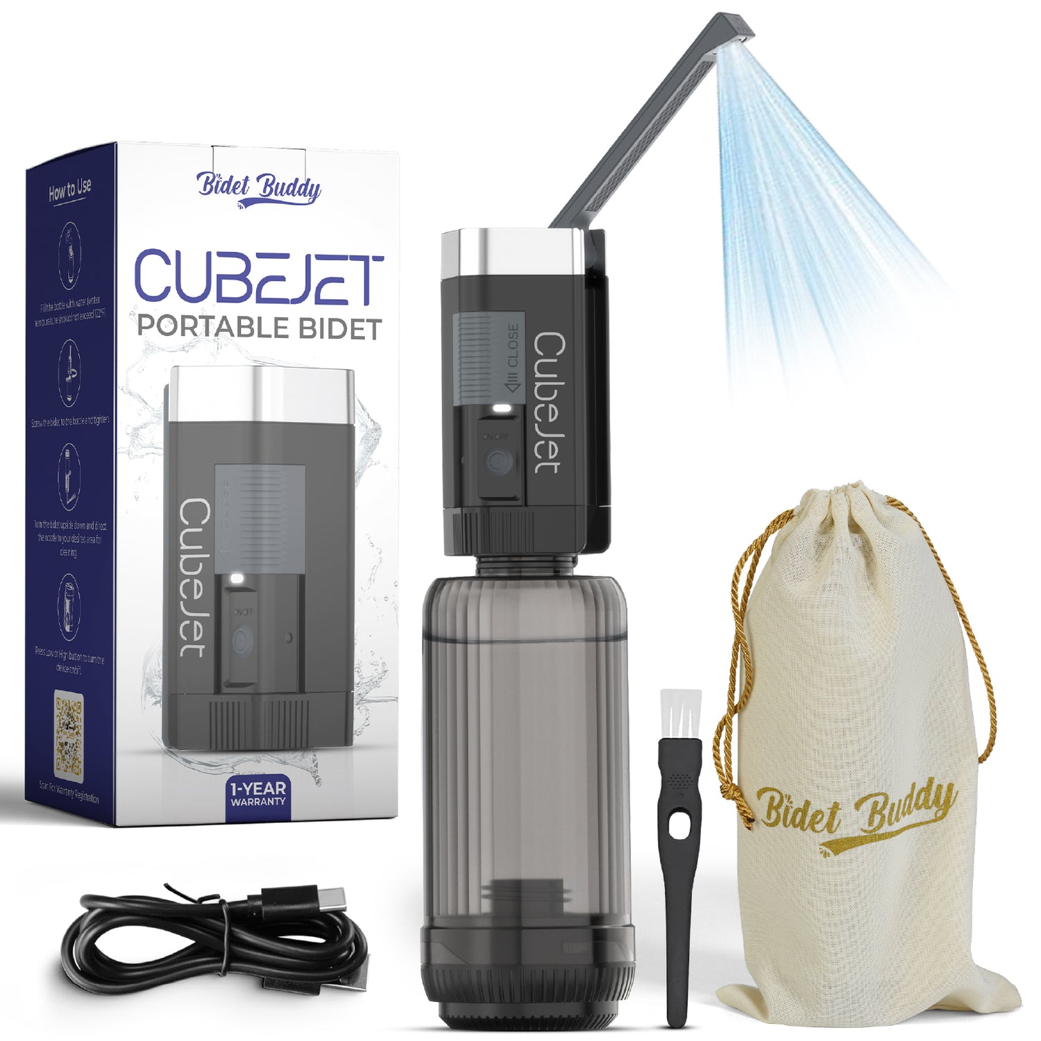 CubeJet portable bidet product