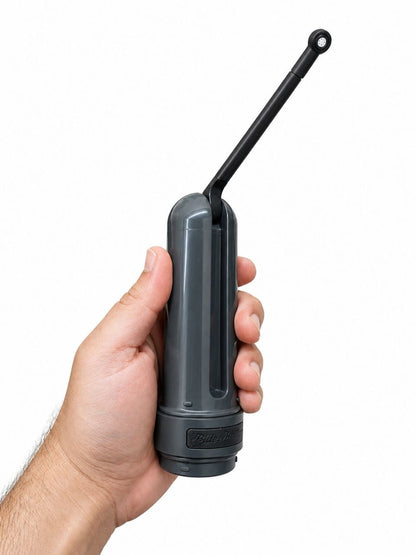 GoFlow Portable Bidet held in hand for scale