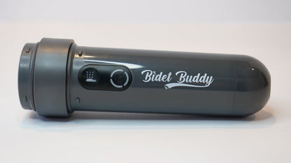 GoFlow Portable Bidet in black with Bidet Buddy branding