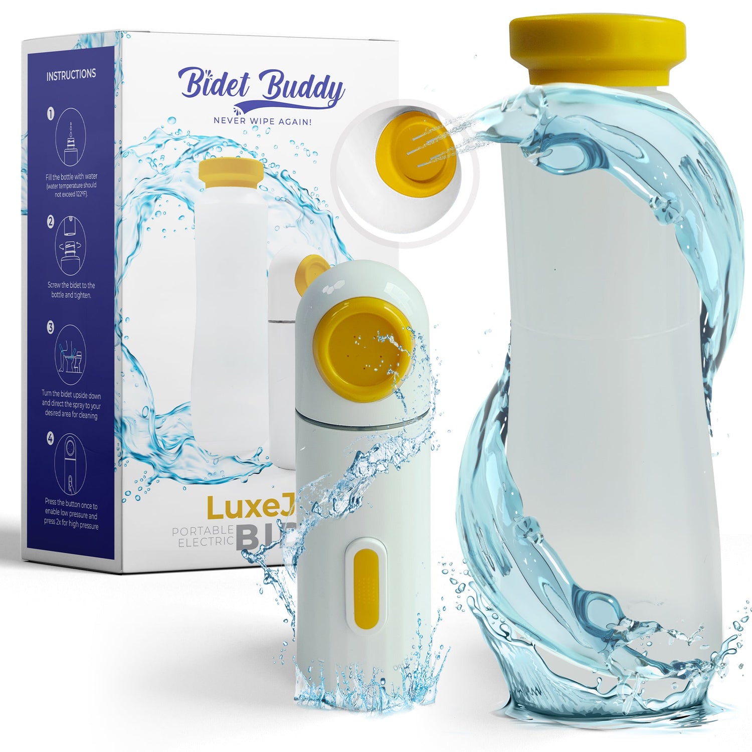 LuxeJet Rechargeable Portable Bidet - Bidet Buddy™ - Portable Electric Bidet